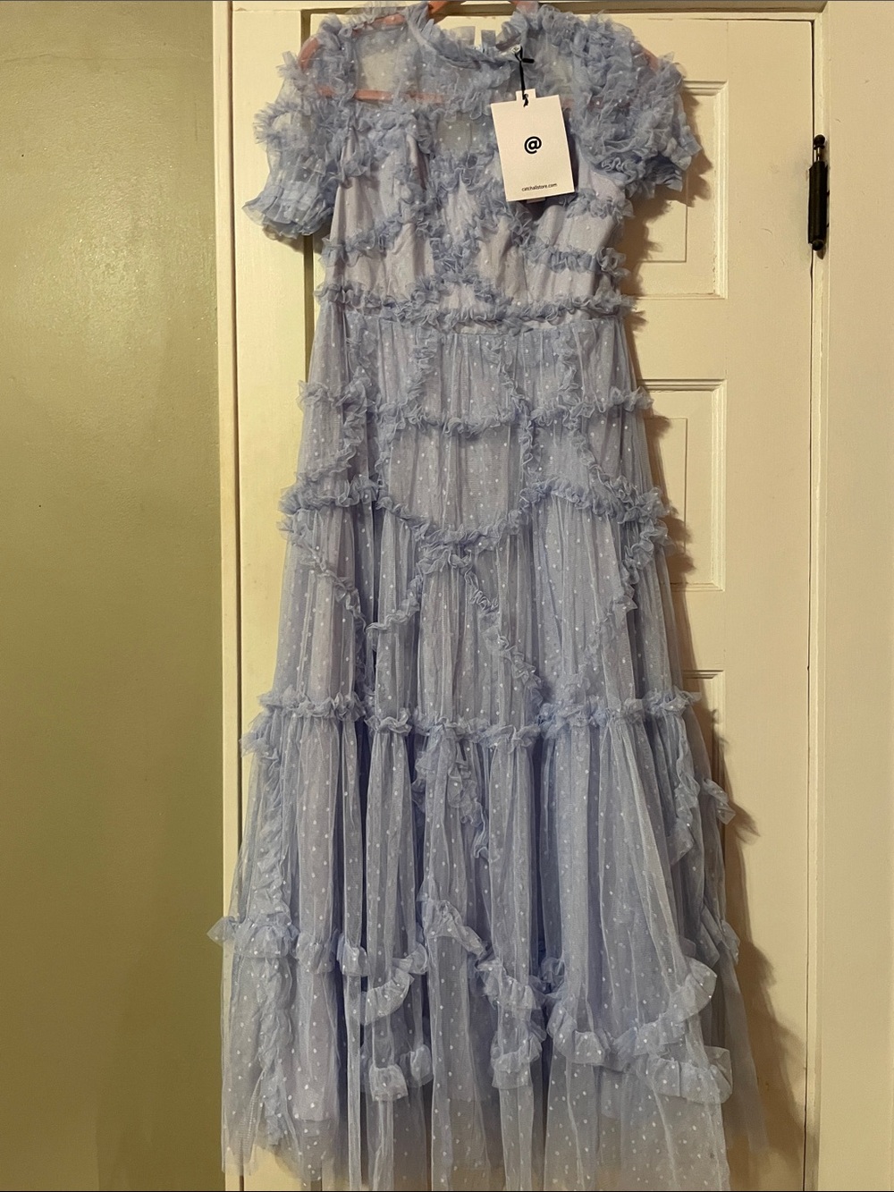 NWT Light Blue Ruffle Tulle Dress XL